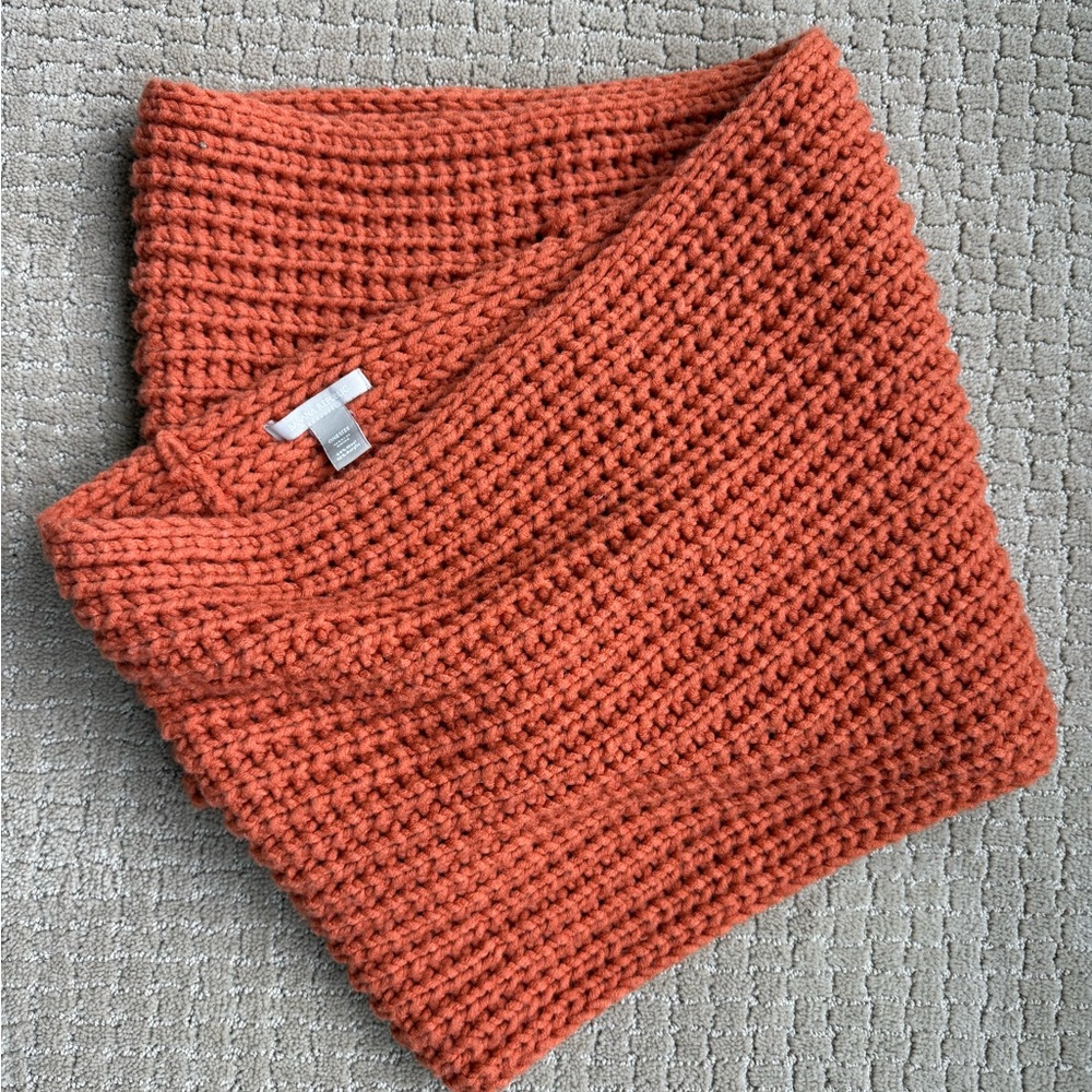 Banana Republic Orange Knit Scarf